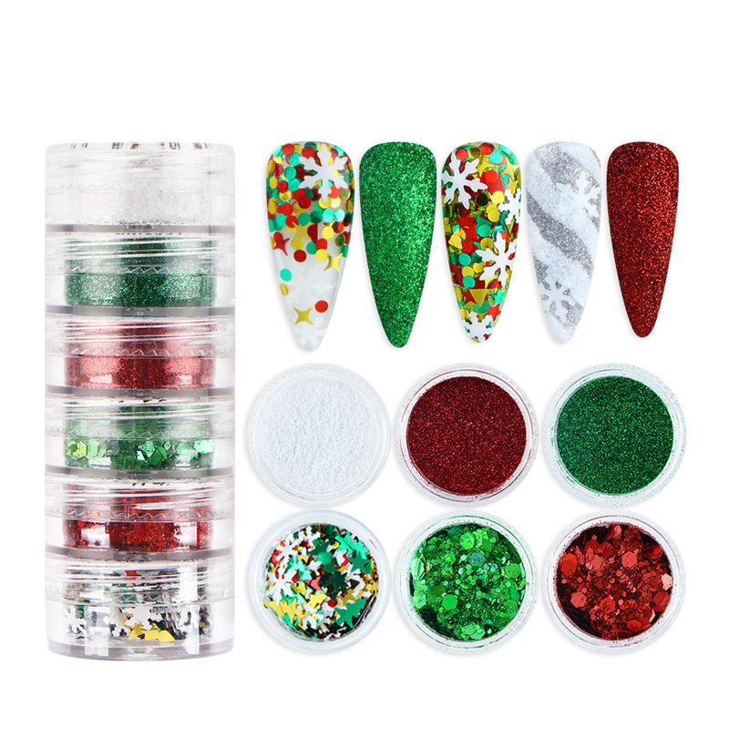 Christmas nail powder set