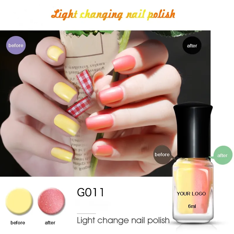 Light change color nails polish