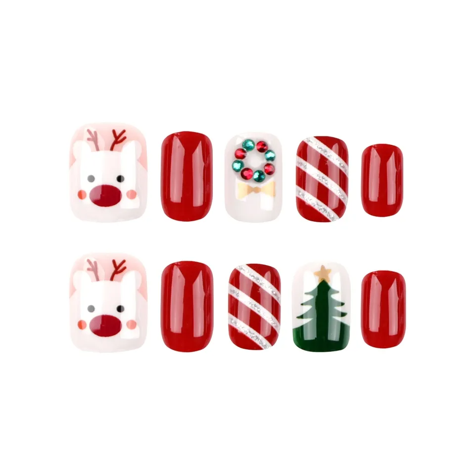 Christmas fake nail set